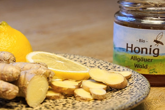 Honig, Ingwer und Bienenwachswickel
